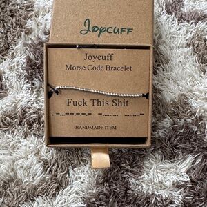 Joycuff Silver Morse Code Bracelet